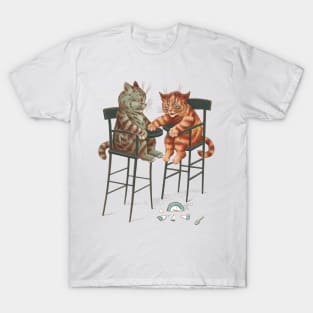 Naughty Kitten Babies by Louis Wain T-Shirt